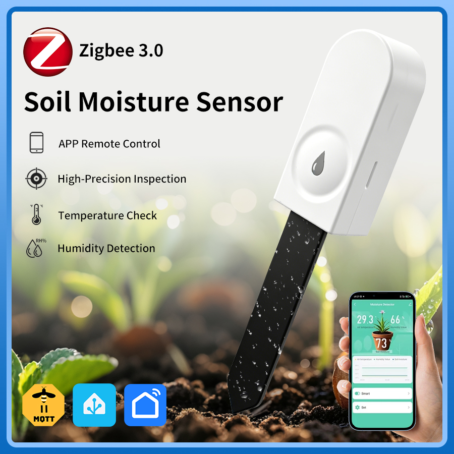 Smart Garden Moisture Sensor - Zigbee 3.0 Smart Soil Moisture Sensor