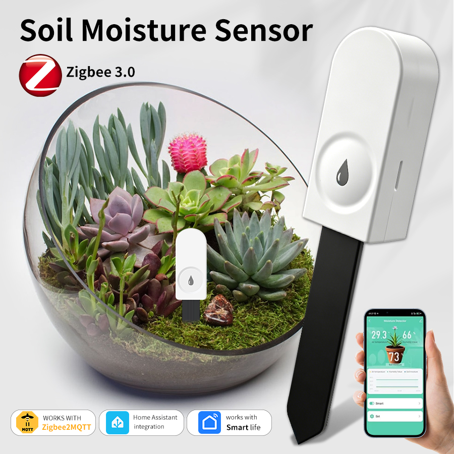 Smart ZigBee Soil Moisture Sen - Smart Garden Moisture Sensor ulasan dan harga