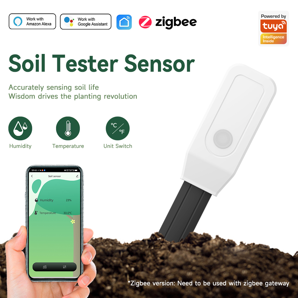 Smart Soil Tester Sensor, Zigb - Smart Garden Moisture Sensor ulasan dan harga