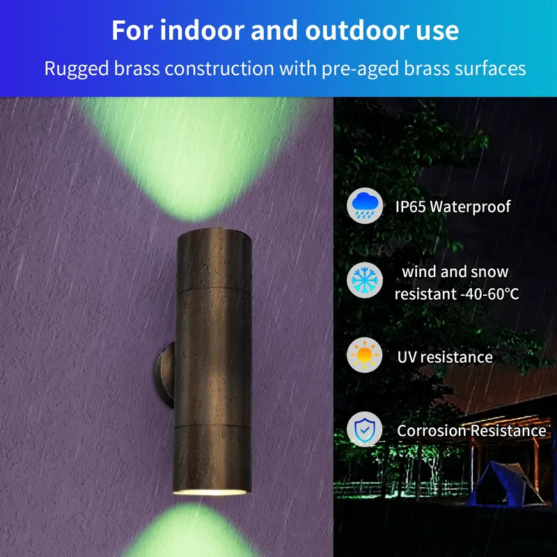 Durable Brass Outdoor LED Wall - Smart Garden ulasan dan harga