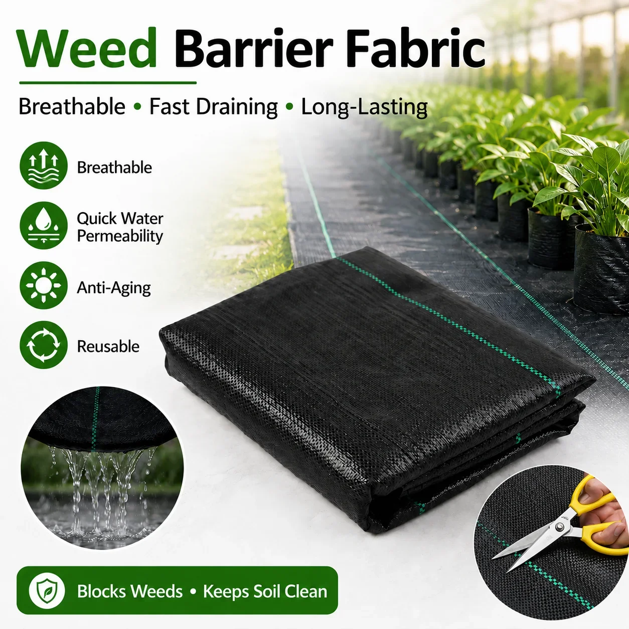 Water Permeable Weed Barrier F - Smart Garden Greenhouse ulasan dan harga