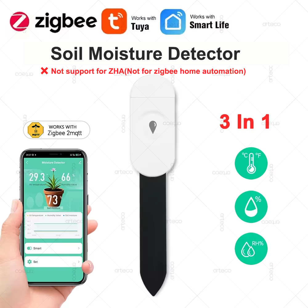 Tuya Zigbee 3.0 Soil Moisture  - Smart Garden Moisture Sensor ulasan dan harga