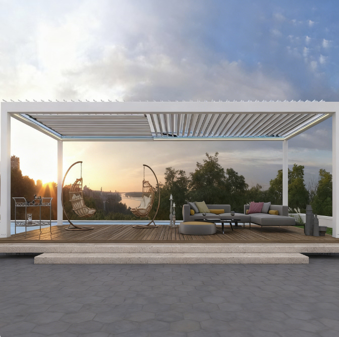Aluminum Venetian Pergola,Elec - Smart Garden Electric Pergola ulasan dan harga