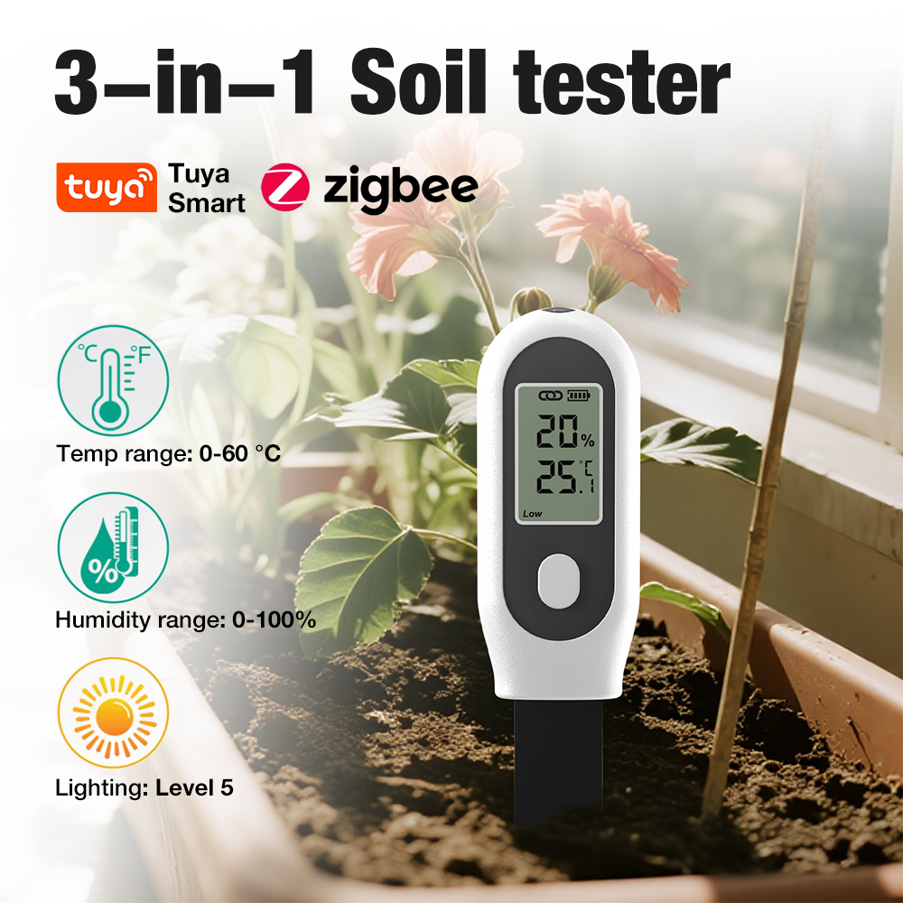 3 in 1 Soil Tester Zigbee Smar - Smart Garden Moisture Sensor ulasan dan harga