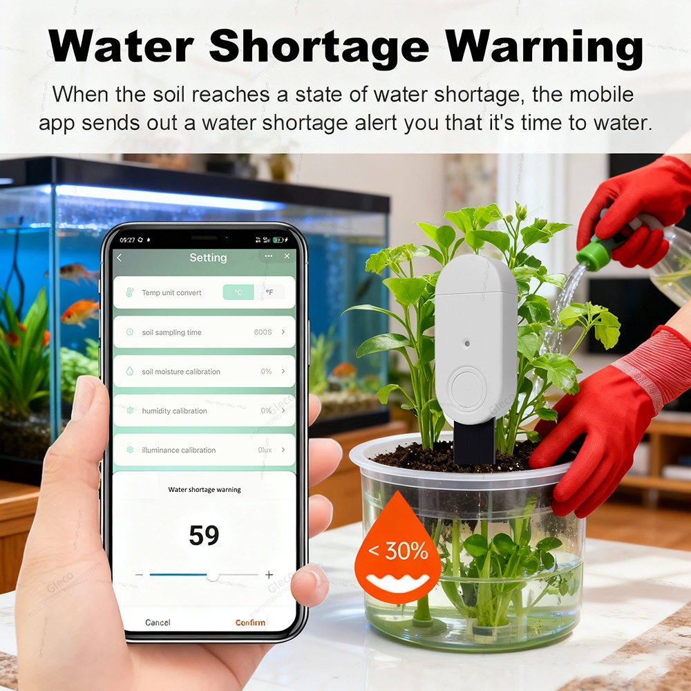 4in1 Zigbee Soil Moisture Temp - Smart Garden Moisture Sensor ulasan dan harga