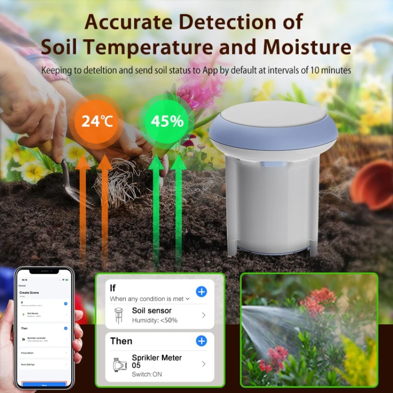 New Smart Soil Sensor Solar Mo - Smart Garden Moisture Sensor ulasan dan harga