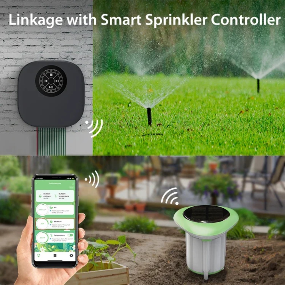 Smart WiFi Solar Soil Tester M - Smart Garden Moisture Sensor ulasan dan harga