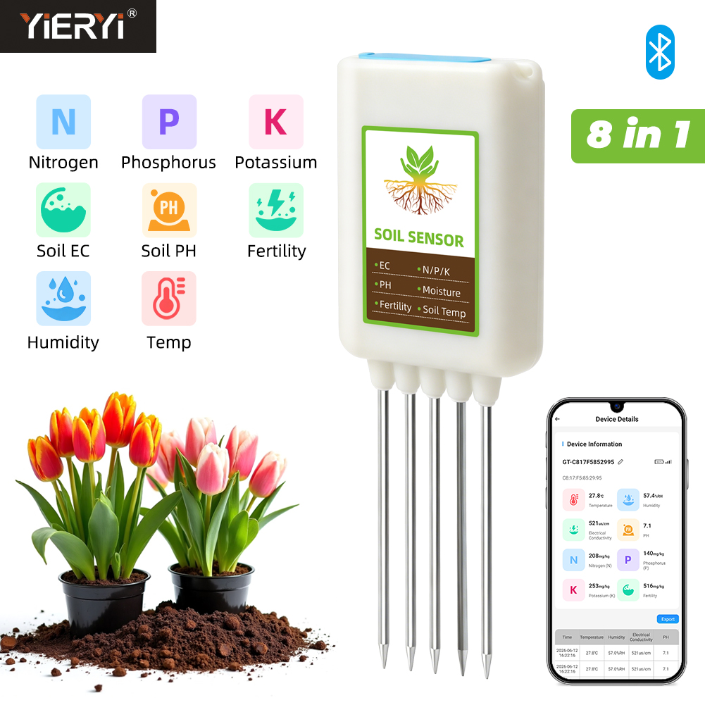 Yieryi Bluetooth 8 in 1 Soil T - Smart Garden Greenhouse ulasan dan harga