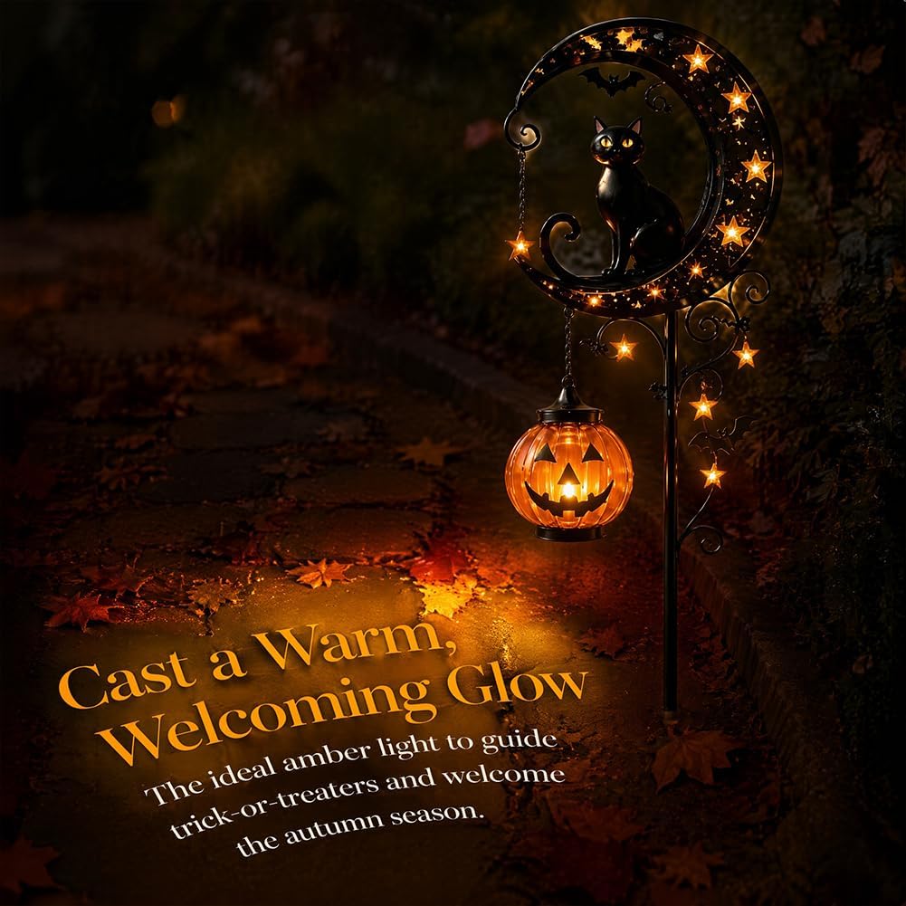 Solar Halloween Black Cat & Pu - Smart Garden Solar ulasan dan harga