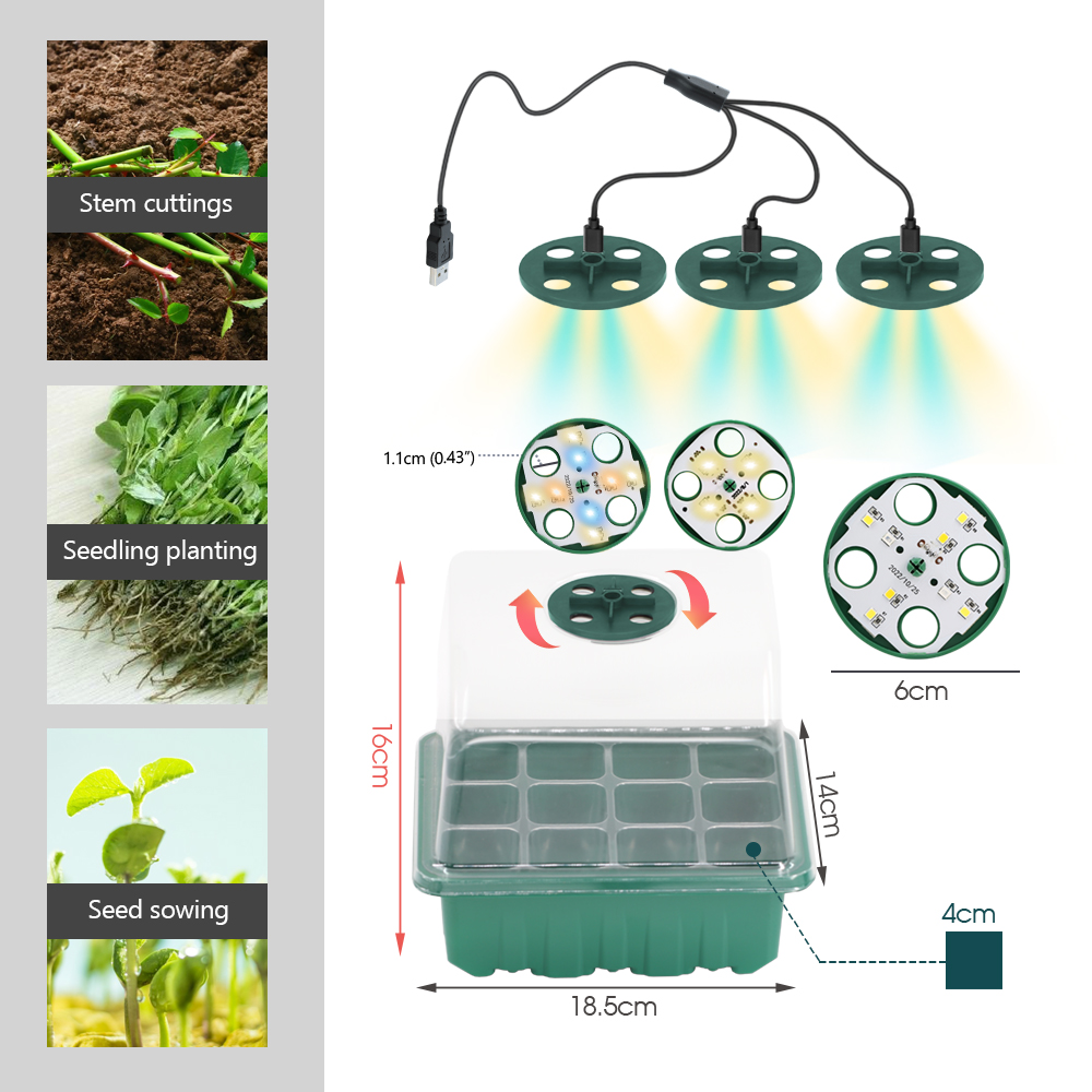 LED Nursery Pots with Grow Lig - Smart Garden Greenhouse ulasan dan harga