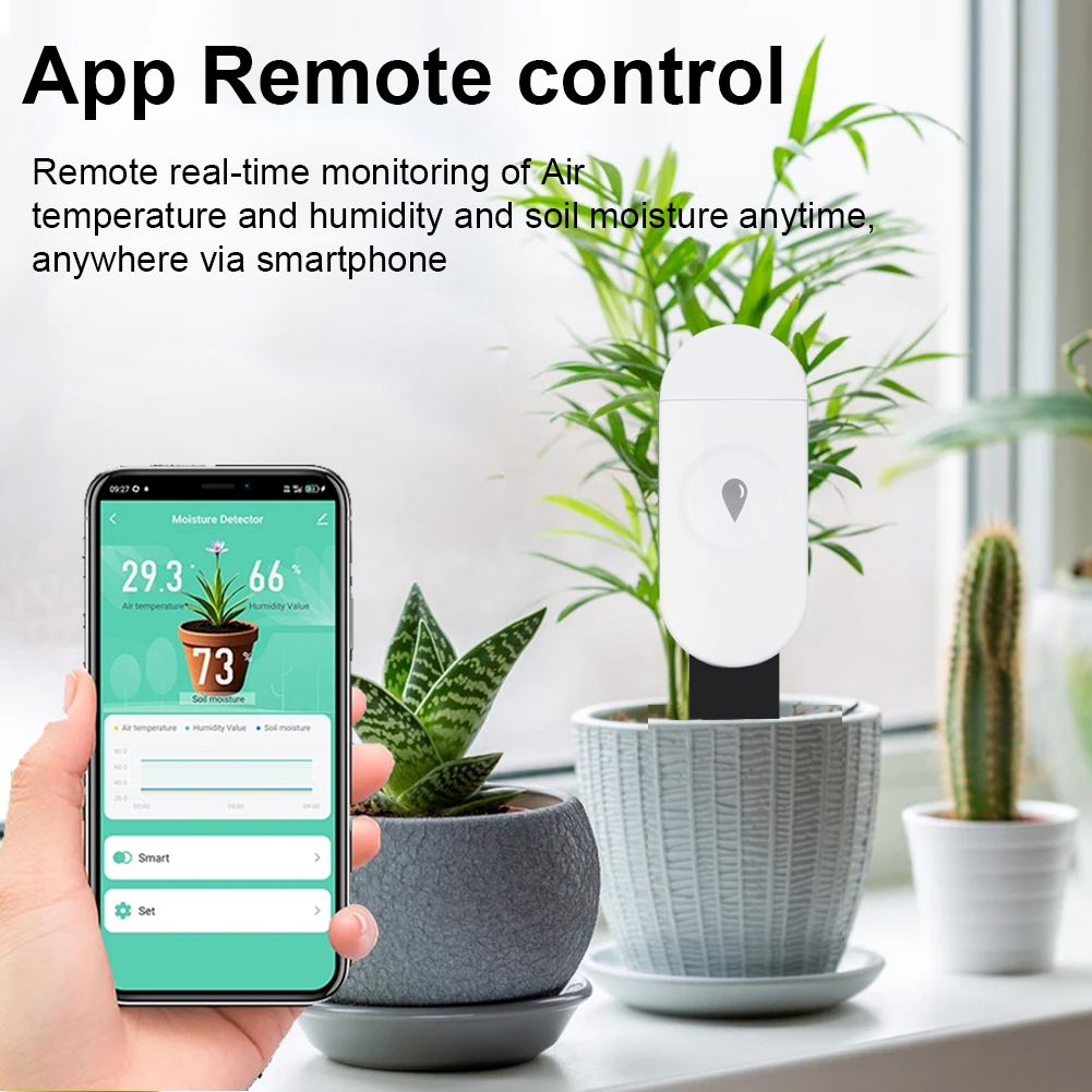 Tuya  Temperature Humidity Moi - Smart Garden Moisture Sensor ulasan dan harga